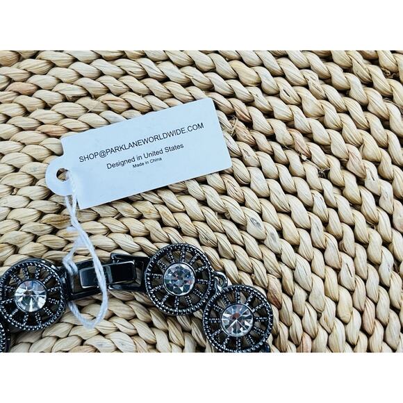 Park Lane Focus Bracelet Crystals Discs Wheels Spindles Filigree Hematite Fold O - Picture 7 of 10